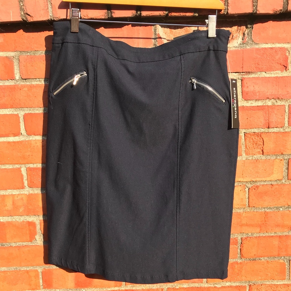 Sharagano Navy Pencil Skirt